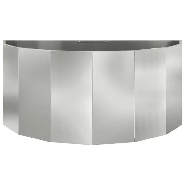 Poolringikujuline hõbedane taimekast tsingitud terasest, 120 x 60 x 50 cm – 5