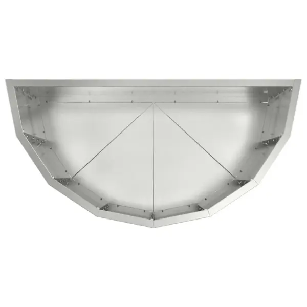 Poolringikujuline hõbedane taimekast tsingitud terasest, 60 x 30 x 50 cm – 8