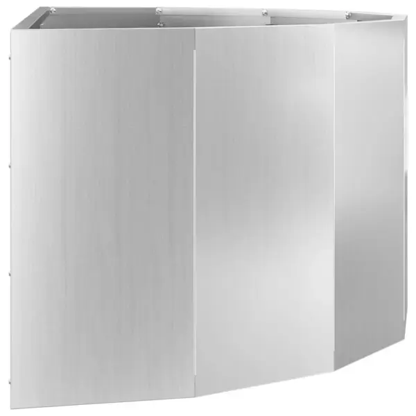 Poolringikujuline taimekast, hõbedane tsingitud teras, 90 x 45 x 35 cm – 6