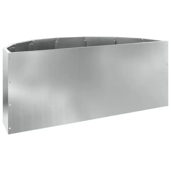 Poolringikujuline taimekast, hõbedane tsingitud teras, 90 x 45 x 35 cm – 7