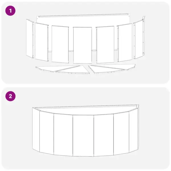 Poolringikujuline taimekast, hõbedane tsingitud teras, 90 x 45 x 35 cm – 10