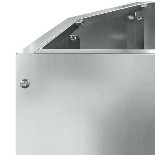 Poolringikujuline taimekast, hõbedane tsingitud teras, 90 x 45 x 50 cm – 9