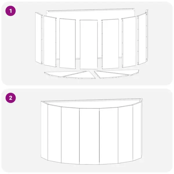 Poolringikujuline taimekast, hõbedane tsingitud teras, 90 x 45 x 50 cm – 10