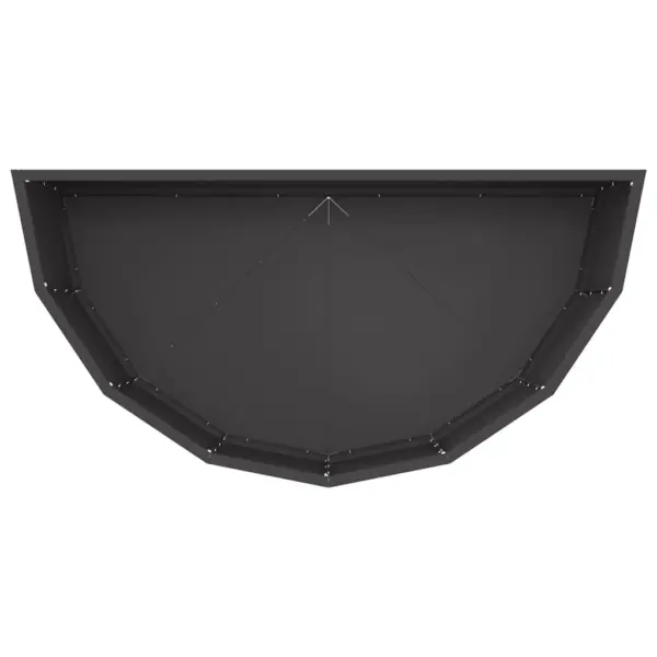 Poolringikujuline taimekast, must teras, 90 x 45 x 35 cm – 8