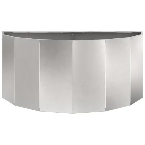 Poolringikujuline taimekast, roostevaba teras, hõbedane, 120 x 60 x 50 cm – 5