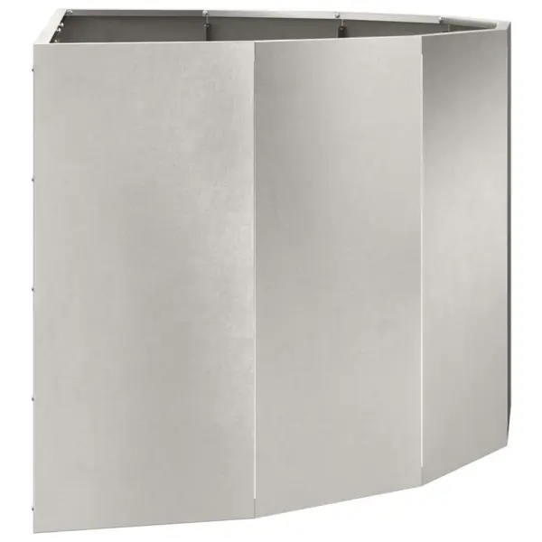 Poolringikujuline taimekast, roostevaba teras, hõbedane, 120 x 60 x 50 cm – 6