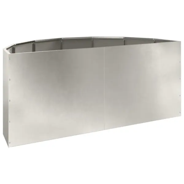 Poolringikujuline taimekast, roostevaba teras, hõbedane, 120 x 60 x 50 cm – 7