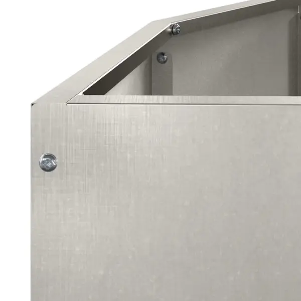 Poolringikujuline taimekast, roostevaba teras, hõbedane, 120 x 60 x 50 cm – 9