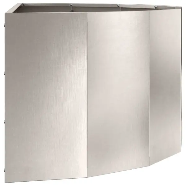 Poolringikujuline roostevabast terasest taimekast, hõbedane, 90 x 45 x 35 cm – 6