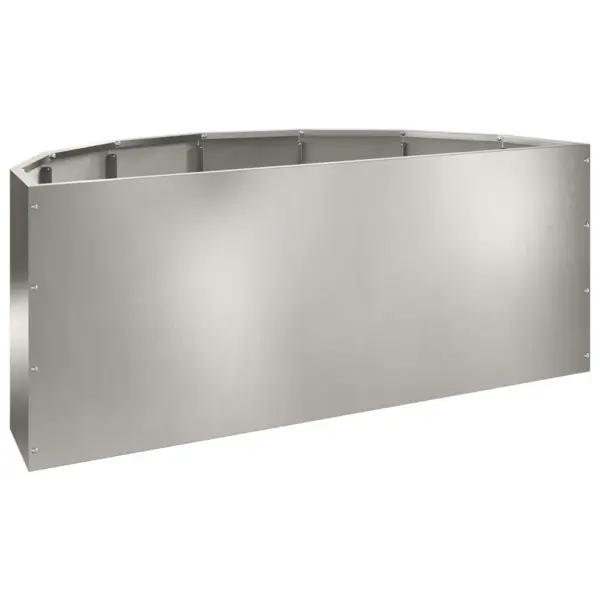 Poolringikujuline roostevabast terasest taimekast, hõbedane, 90 x 45 x 35 cm – 7