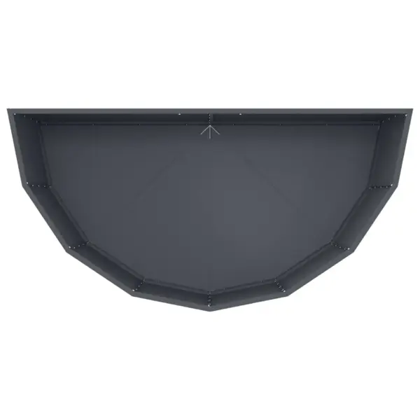 Poolringikujuline terasest taimekast, antratsiit, 120 x 60 x 50 cm – 8