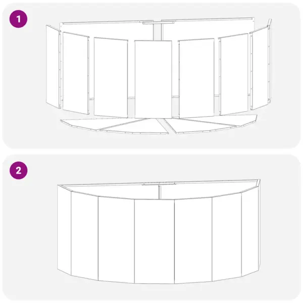 Poolringikujuline terasest taimekast, antratsiit, 120 x 60 x 50 cm – 10