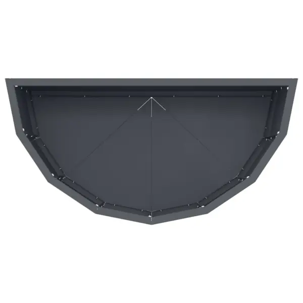 Poolringikujuline terasest taimekast, antratsiit, 60 x 30 x 35 cm – 8