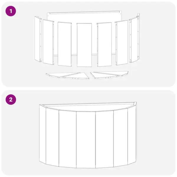 Poolringikujuline terasest taimekast, antratsiit, 60 x 30 x 35 cm – 10
