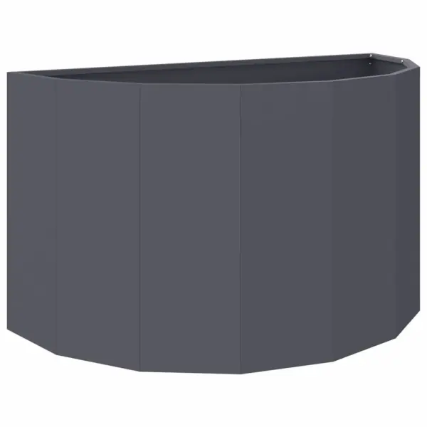Poolringikujuline terasest taimekast, antratsiit, 90 x 45 x 50 cm – 2