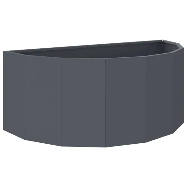 Poolringikujuline terasest taimekast, antratsiit, 90 x 45 x 35 cm – 2