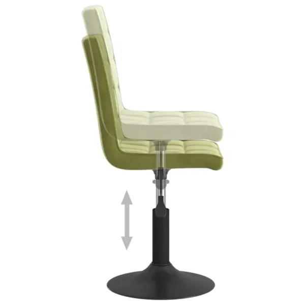 Pööratavad söögitoolid gaasitõstega, 6 tk, heleroheline samet – 7