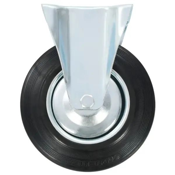 Kummist pöördrattad kinnitustallaga, 4 tk, must, 200 mm, 2 piduriga – 5