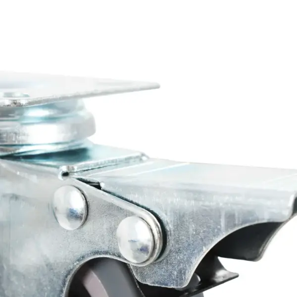 Termoplastilisest kummist pöörlevad mööblirattad, 4 tk, hall, 50 mm, 2 piduriga – 5