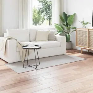 Ristkülikuline põrandavaip Lugo, kreem ja hall, libisemisvastase tagusega, 150 x 80 cm, polüester