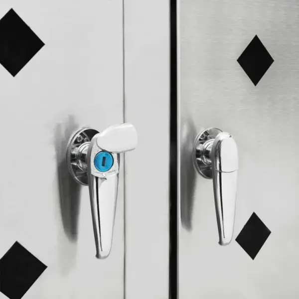 Roostevabast terasest prügikasti kuur neljale 240 l konteinerile, hõbedane, 276 x 77,5 x 115 cm – 7