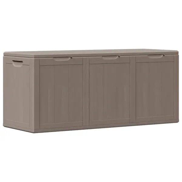 Aia hoiukast 270 l, pruun, puidu imitatsiooniga PP, 118,5 x 44,5 x 51 cm - 2