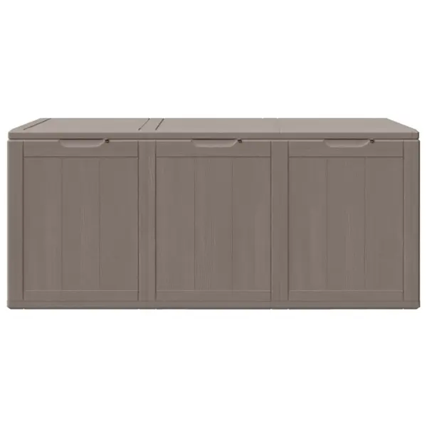 Aia hoiukast 270 l, pruun, puidu imitatsiooniga PP, 118,5 x 44,5 x 51 cm - 4