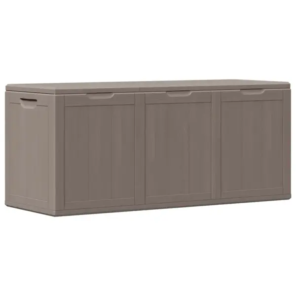 Aia hoiukast 270 l, pruun, puidu imitatsiooniga PP, 118,5 x 44,5 x 51 cm - 6
