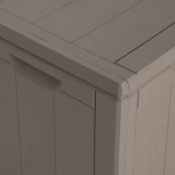 Aia hoiukast 270 l, pruun, puidu imitatsiooniga PP, 118,5 x 44,5 x 51 cm - 10
