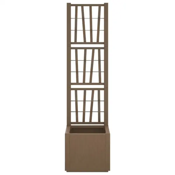 Pruun aiapott trellisega, polüpropüleen, 36 x 36 x 140 cm, 38 L – 3