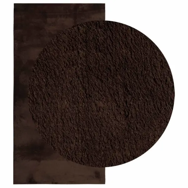 Ristkülikukujuline alavaip HUARTE, pruun, polüester, libisemisvastane, sobib põrandaküttele, 150 x 80 cm – 3