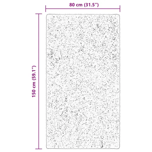 Ristkülikukujuline alavaip HUARTE, pruun, polüester, libisemisvastane, sobib põrandaküttele, 150 x 80 cm – 9