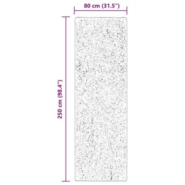 Pikk libisemisvastane alavaip HUARTE, pruun polüester, 250 x 80 cm – 8