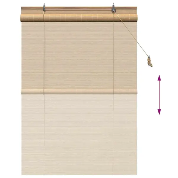 Pruun bambusest rulookardin, 100 x 160 cm, siseruumidesse – 13