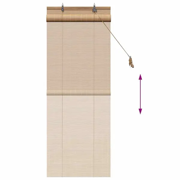 Pruun bambusest rulookardin valguse filtreerimiseks, 60 x 160 cm – 13