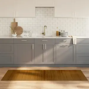 Ristkülikukujuline bambusvaip libisemiskindla tagaküljega, pruun, 70 x 200 cm