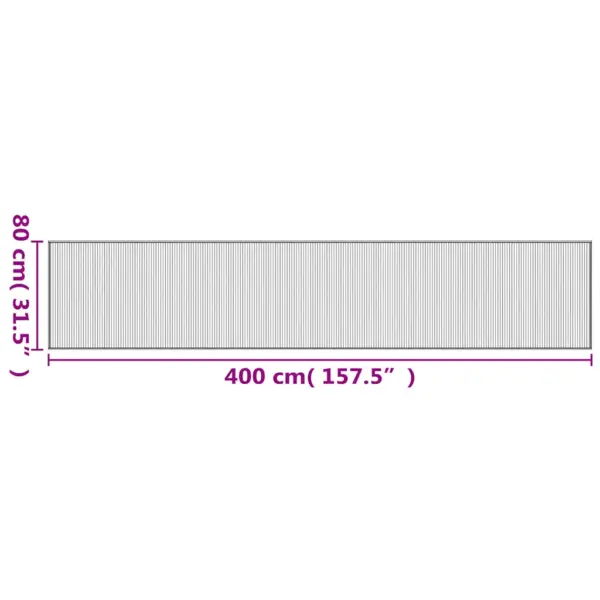 Bambusvaip libisemiskindla alusega, pruun, 80 x 400 cm – 8