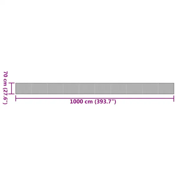 Pruun ristkülikukujuline bambusvaip libisemiskindla põhjaga, 70 x 1000 cm – 8