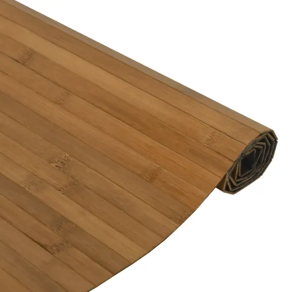Ristkülikukujuline bambusvaip libisemiskindla tagusega, pruun, 100 x 200 cm - 4