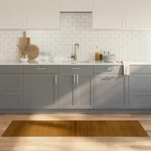 Pruun ristkülikukujuline bambusvaip libisemiskindla tagusega, 60 x 200 cm