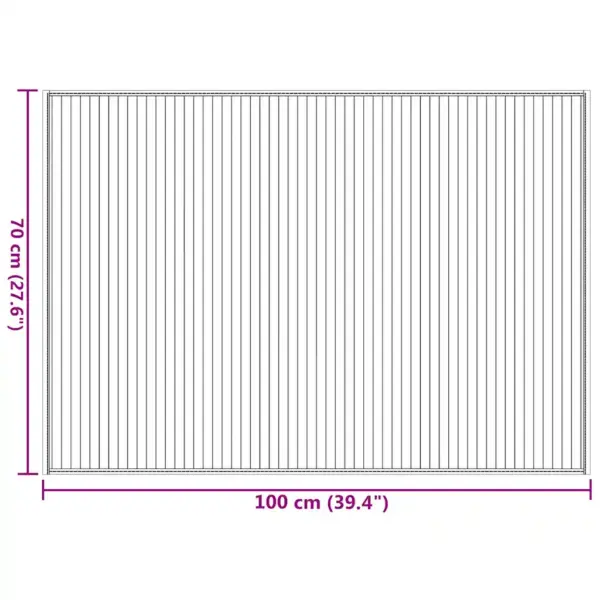 Ristkülikukujuline bambusvaip, pruun, libisemiskindla tagusega, 70 x 100 cm – 8
