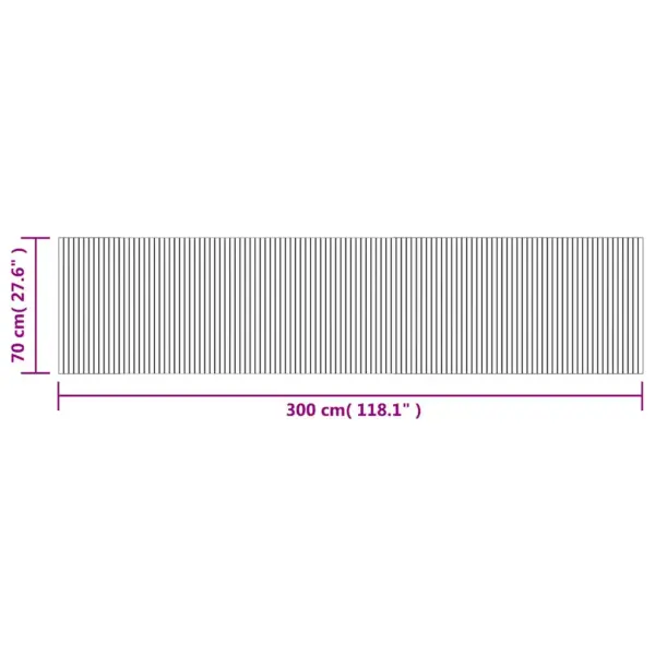 Pruun bambusvaip libisemiskindla tagusega, 70 x 300 cm – 8