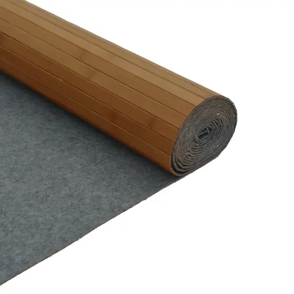 Ristkülikukujuline bambusvaip, pruun, libisemiskindla tagusega, 80 x 100 cm – 5