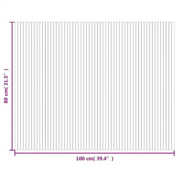 Ristkülikukujuline bambusvaip, pruun, libisemiskindla tagusega, 80 x 100 cm – 8