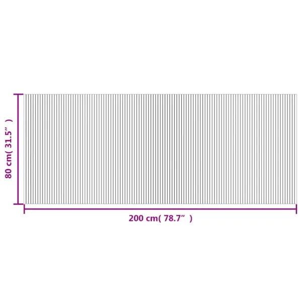 Pruun ristkülikukujuline bambusvaip libisemiskindla tagusega, 80 x 200 cm – 8