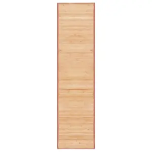 Pruun bambusvaip libisemiskindla tagusega, 80 x 300 cm