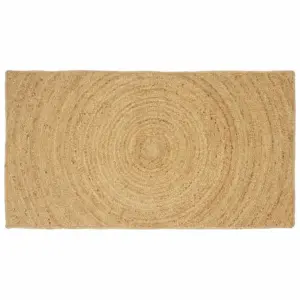 Ristkülikukujuline džuutvaip, pruun, 60 x 110 cm