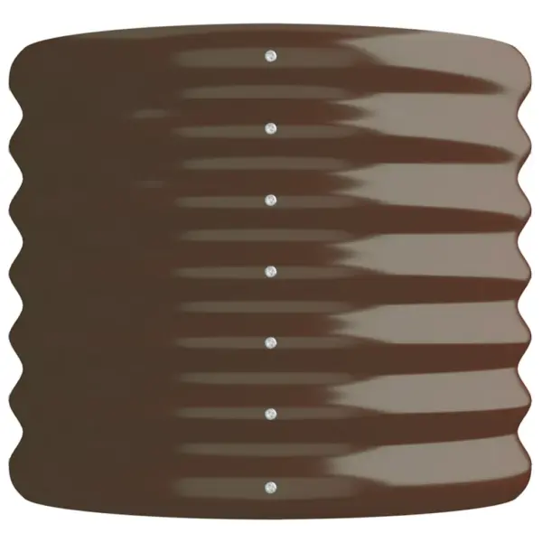 Pruun ovaalne aia taimelava galvaniseeritud terasest, 114 x 40 x 36 cm – 4