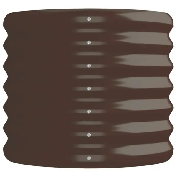 Galvaniseeritud terasest ovaalne aia taimelava, pruun, 152 x 40 x 36 cm – 4