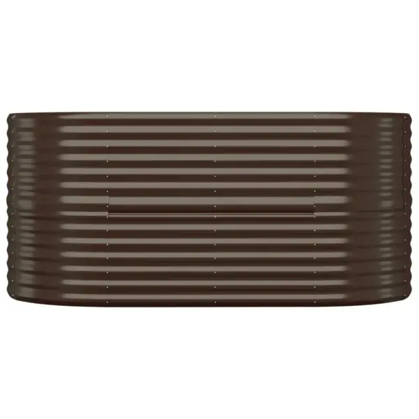 Pruun ovaalne galvaniseeritud terasest aia taimelava, 152 x 80 x 68 cm – 3